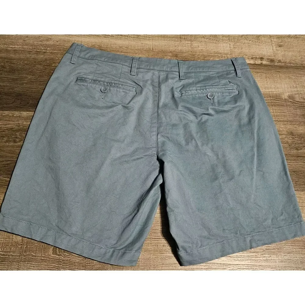 Untuckit Mens St. Vincent Chino Golf Shorts Size 36 Color Blue Stone‎ Outdoor